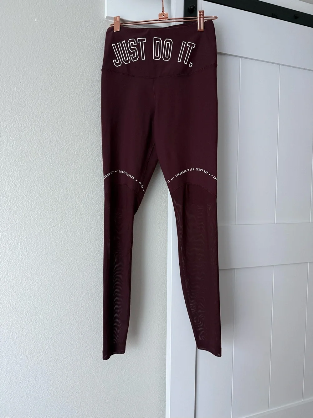 Nike Maroon Kids' 'Just Do It.' Leggings
